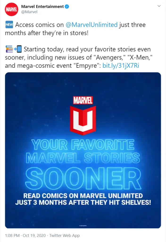 Marvel United tweet