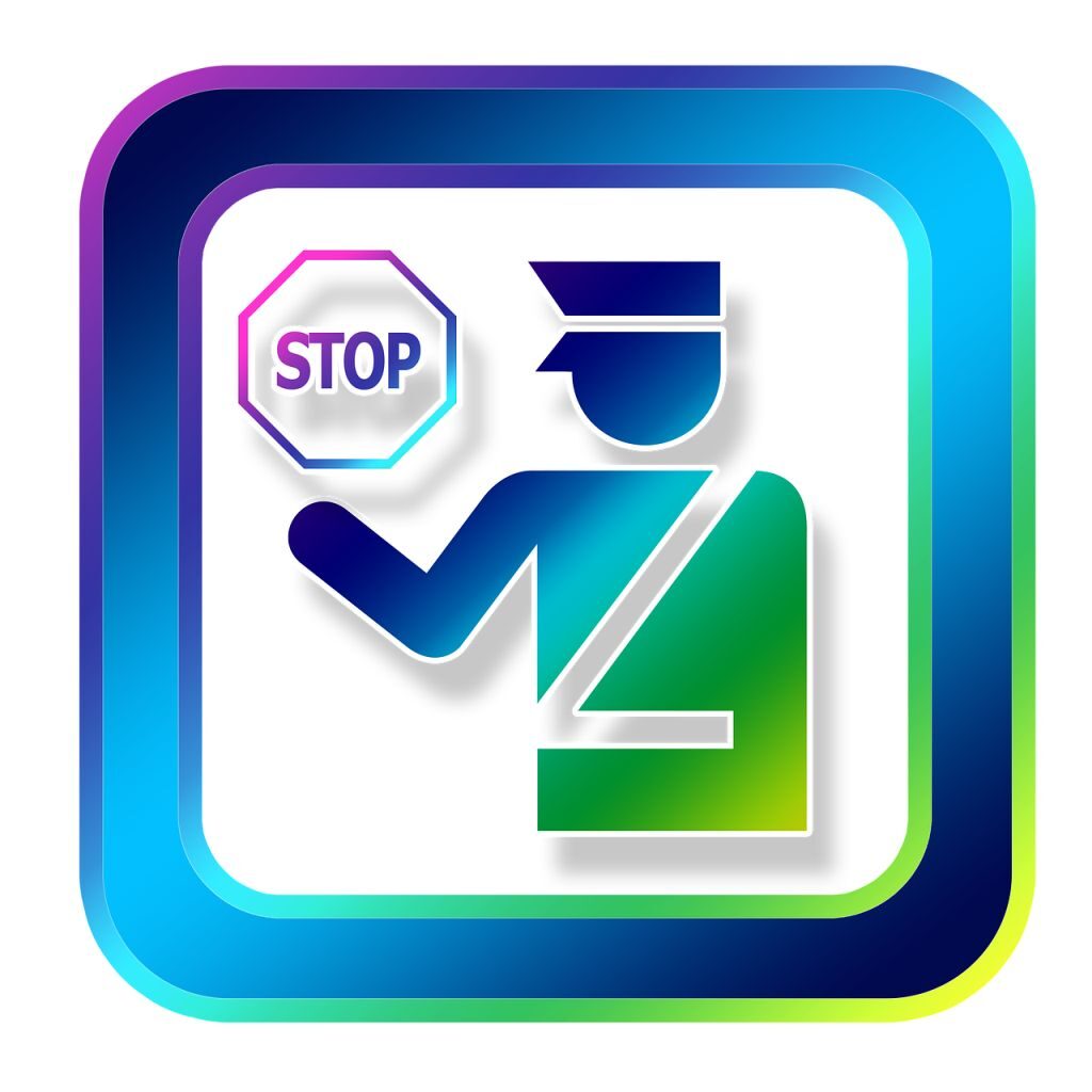 traffic cop stop sign