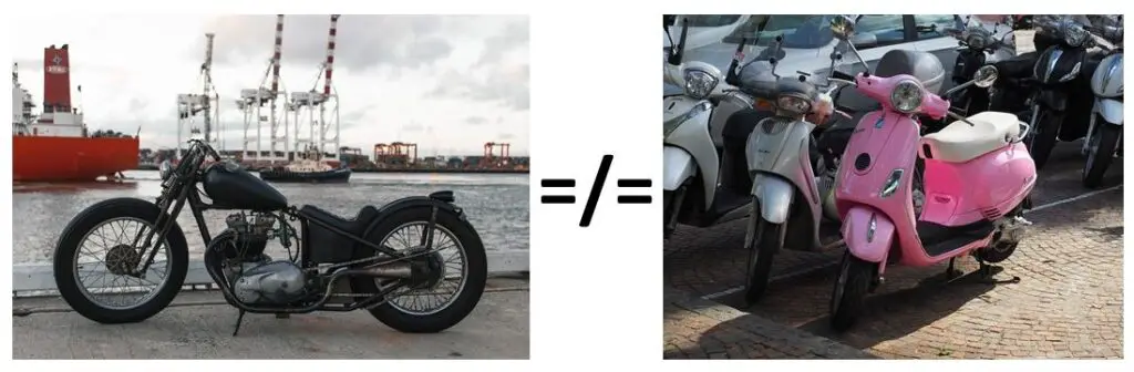 motorcycle versus scooter comparison