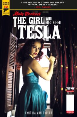 Minky Woodcock - The Girl Who Electrified Tesla #3, cover B