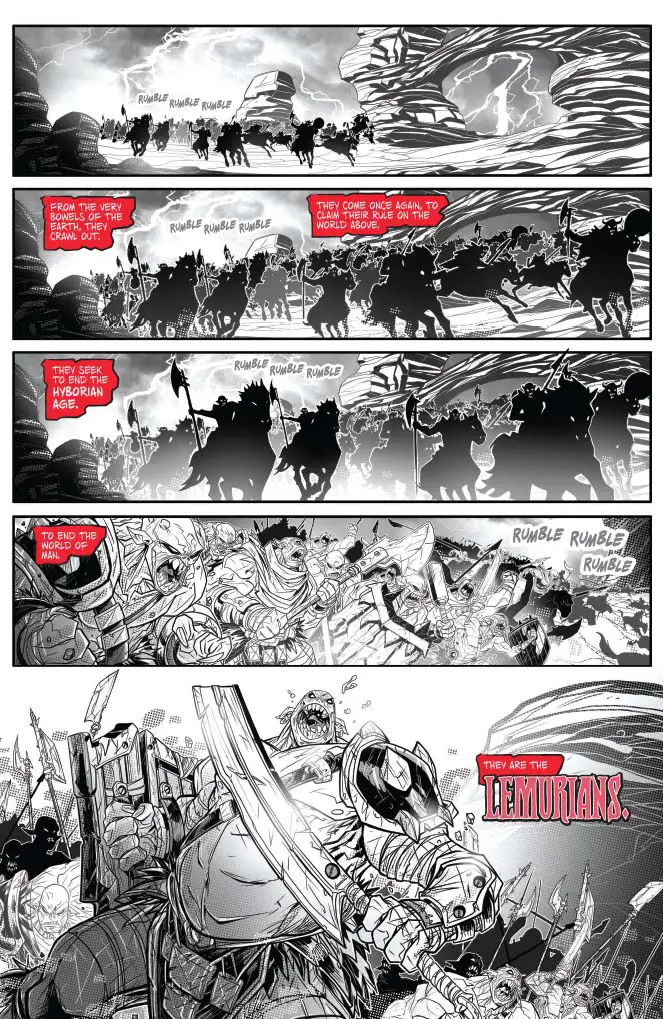 Red Sonja - Black, White, Red #2, preview page 1