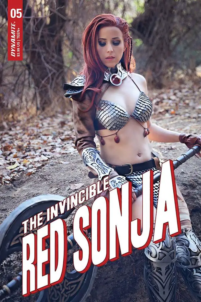 The Invincible Red Sonja #5, cover E - Dominica cosplay