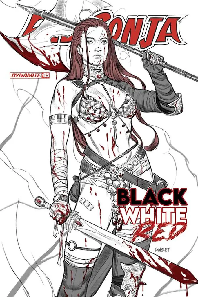 Red Sonja - Black, White, Red #5 cover B by Sway