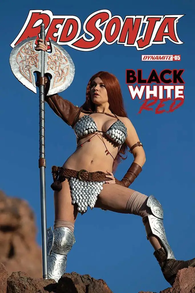 Red Sonja - Black, White, Red #5 cover D by Cosplay artist