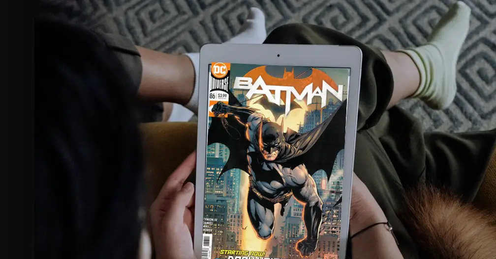 tablet reading Batman