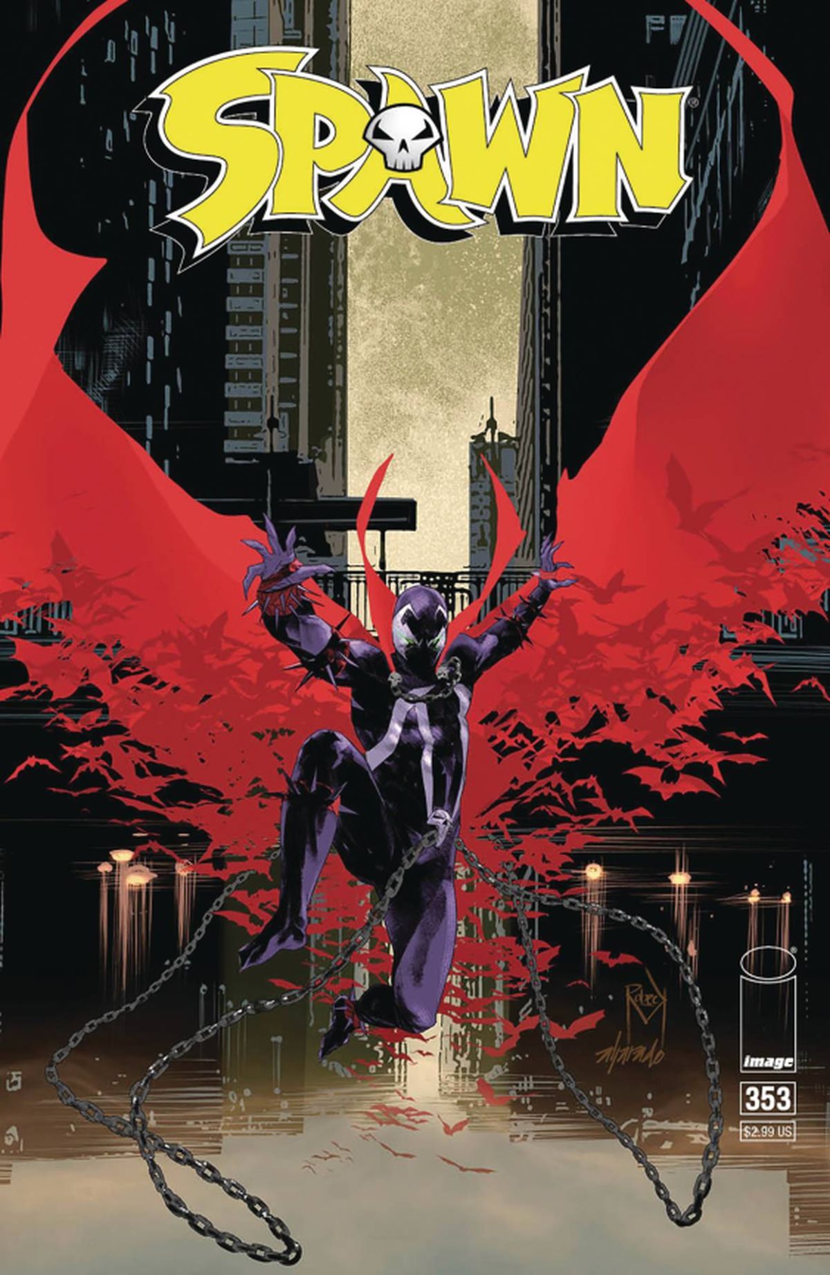 Spawn #353 cover A by Thaddeus Robeck