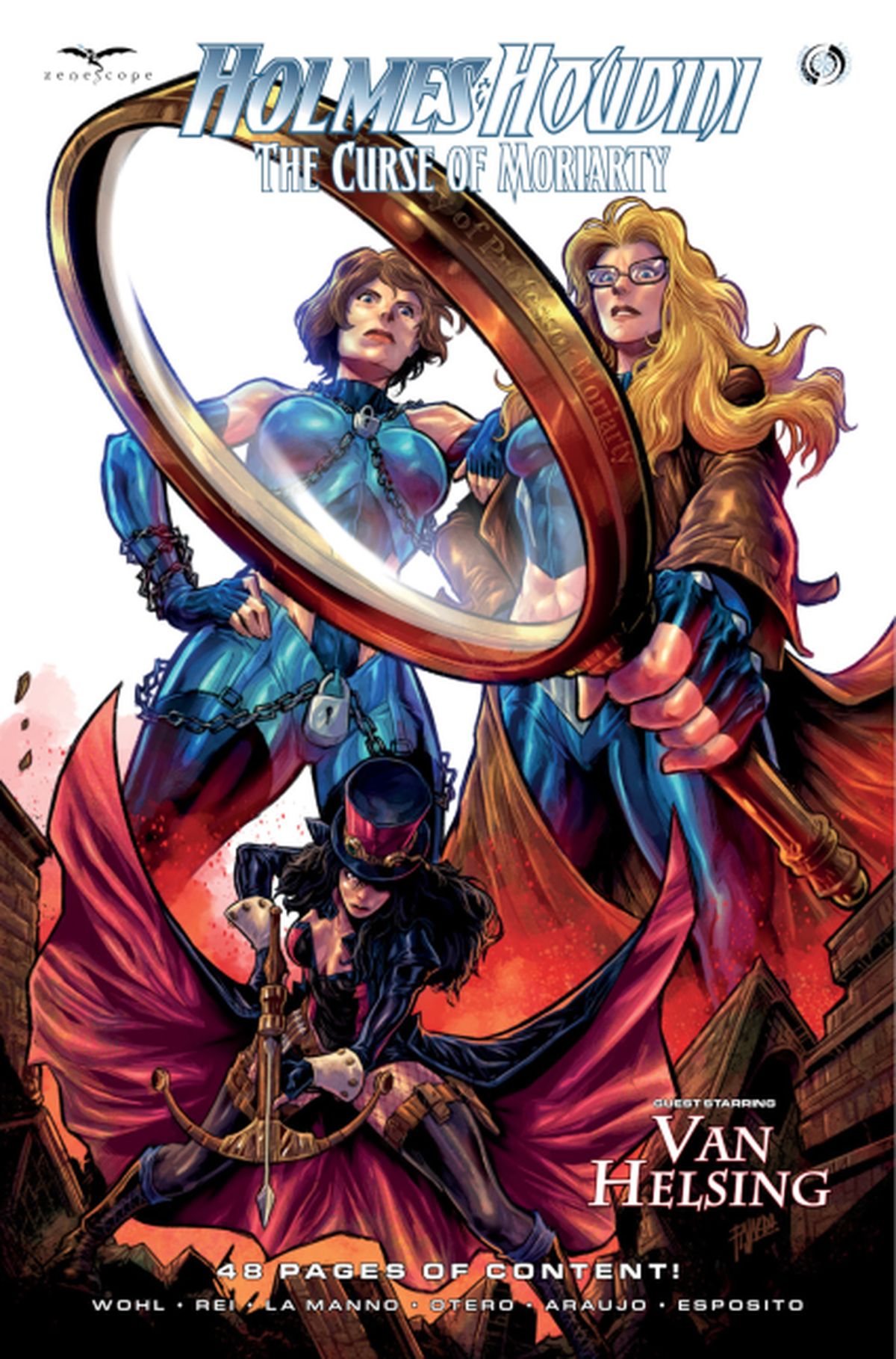 Holmes & Houdini: The Curse of Moriarty cover A